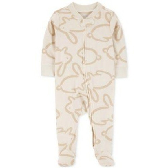 Carter's Other - Carters Baby Pajamas Footed Sleeper 2 Way Zipper Bunny Print 3 Months
